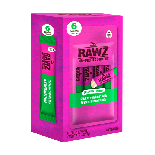 RAWZ Chicken with Goat's Milk and Green Mussels Lickable Topper or Treat for Cats