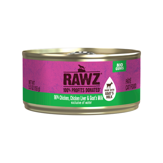RAWZ 96% Chicken, Chicken Liver & Goat's Milk Pâté Canned Cat Food