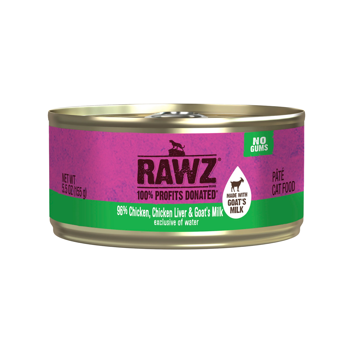 RAWZ 96% Chicken, Chicken Liver & Goat's Milk Pâté Canned Cat Food