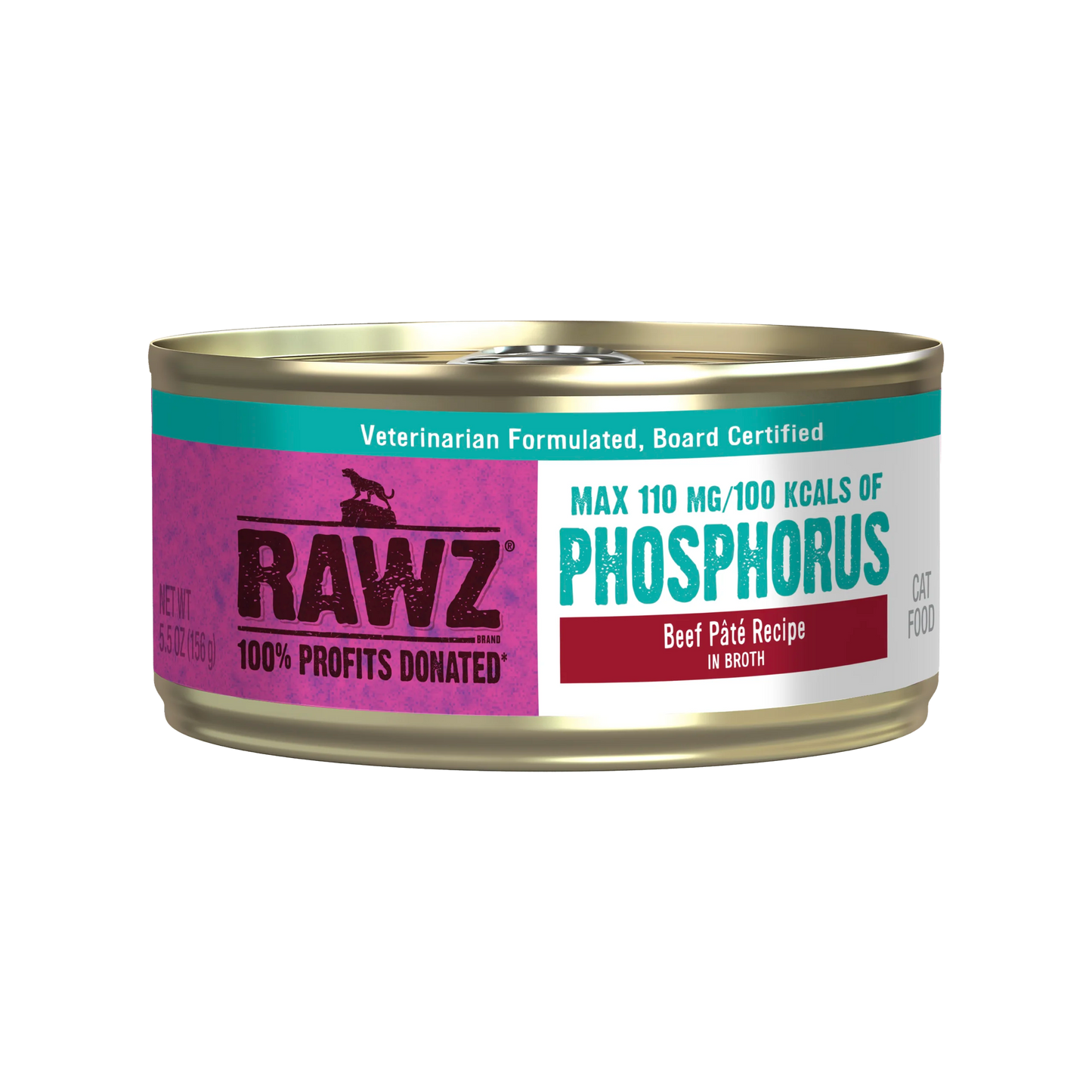 RAWZ Reduced Phosphorus Beef Pate Canned Food for Cats