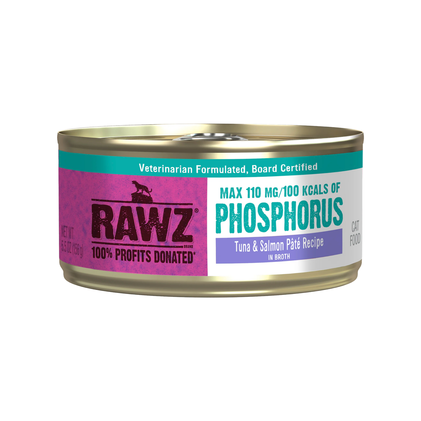 RAWZ Reduced Phosphorus Tuna & Salmon Pate Canned Food for Cats