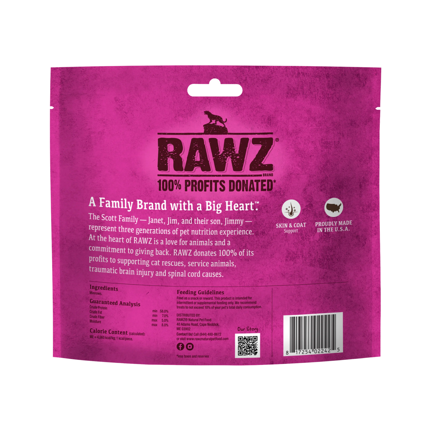 RAWZ Freeze Dried Minnows Crunchy Cat Treat