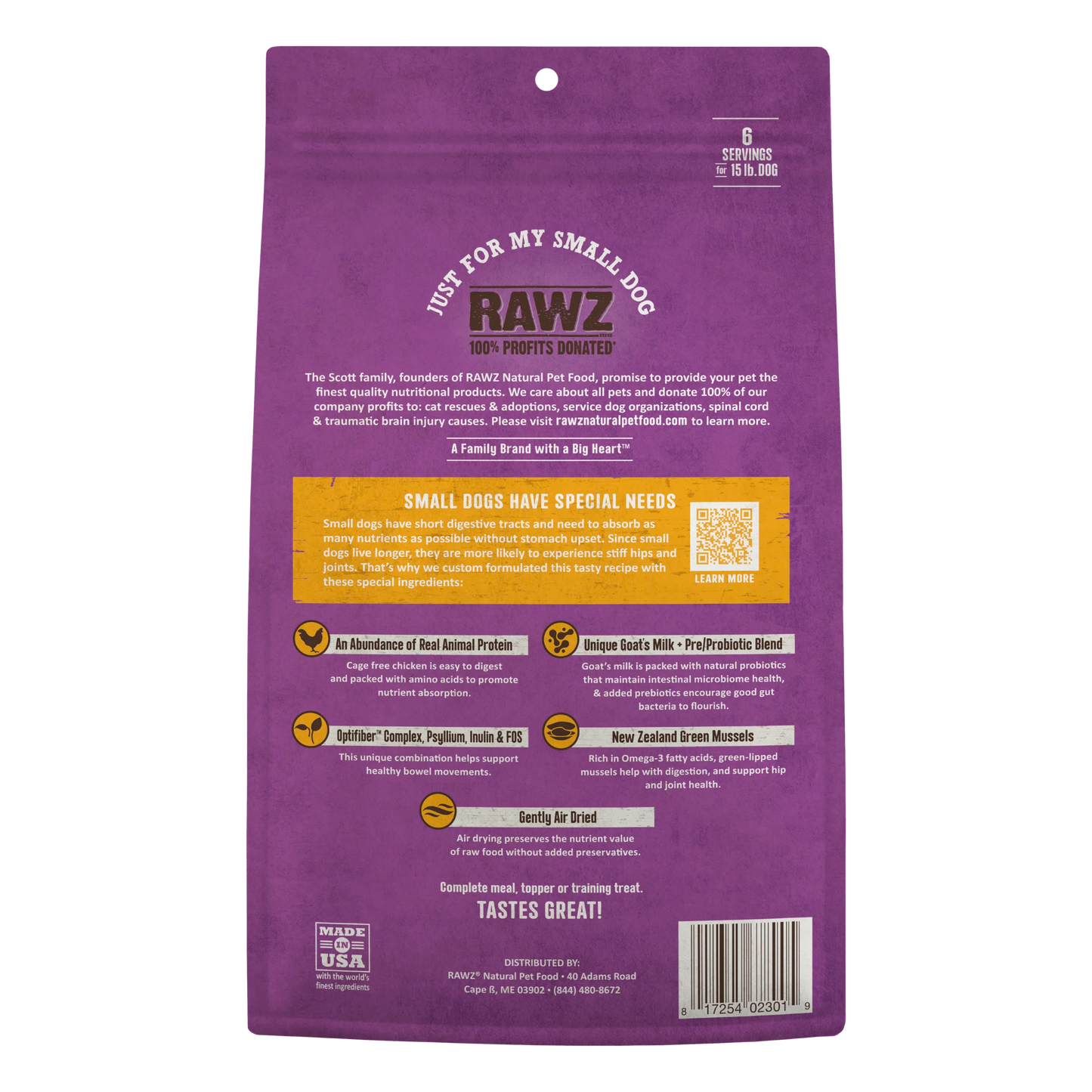 RAWZ Air Dried "Just for My Small Dog" Chicken Recipe