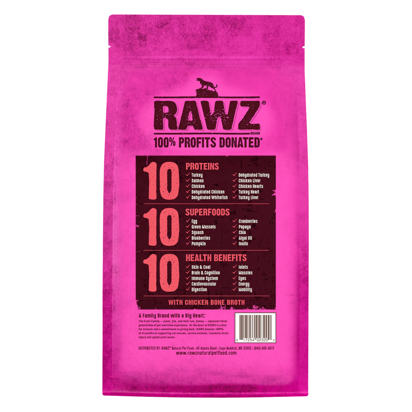 RAWZ 10 Essentials Turkey, Salmon & Dehydrated Whitefish Dry Cat Food
