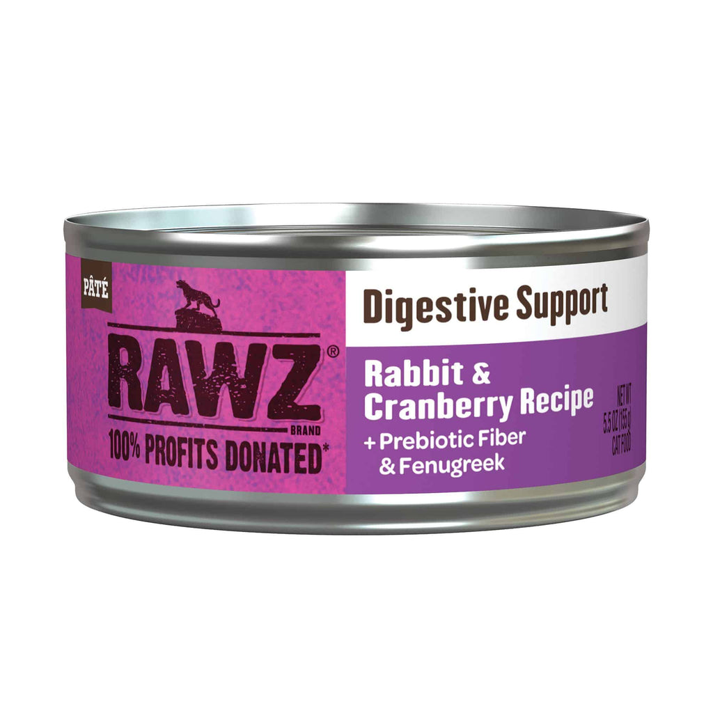 RAWZ Digestive Support Rabbit & Cranberry Canned Cat Food – Hearty Pet