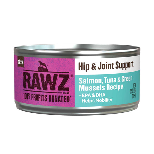 RAWZ Hip & Joint Support Salmon, Tuna & Green Mussels Canned Cat Food