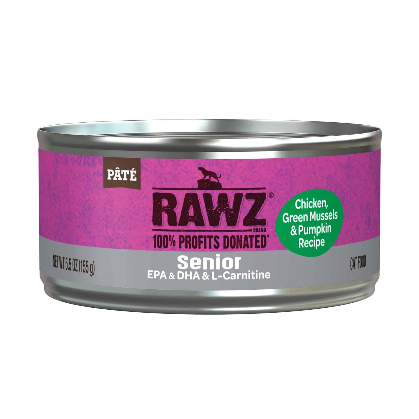 RAWZ Senior Chicken, Green Mussels & Pumpkin Canned Cat Food