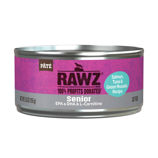 RAWZ Senior Salmon, Tuna & Green Mussels Canned Cat Food