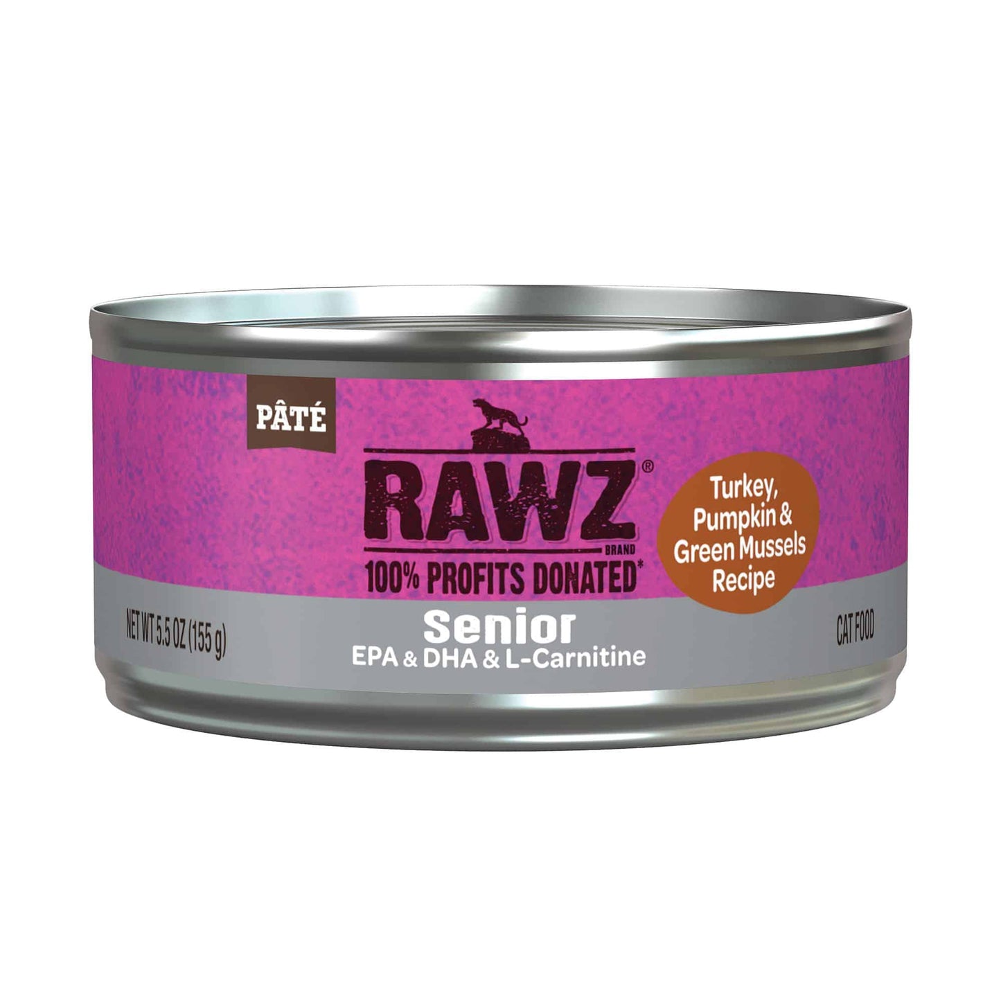 RAWZ Senior Turkey, Pumpkin & Green Mussels Canned Cat Food