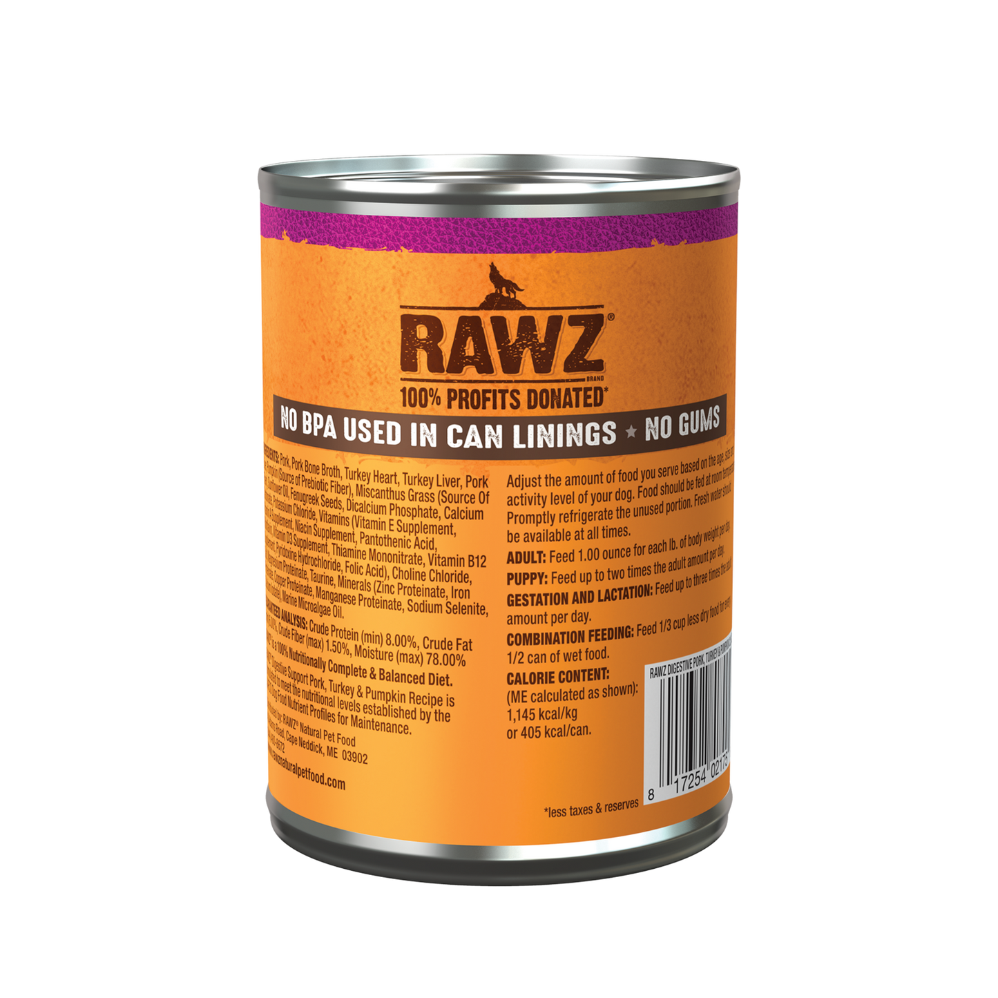 RAWZ Digestive Pork, Turkey & Pumpkin Canned Dog Food