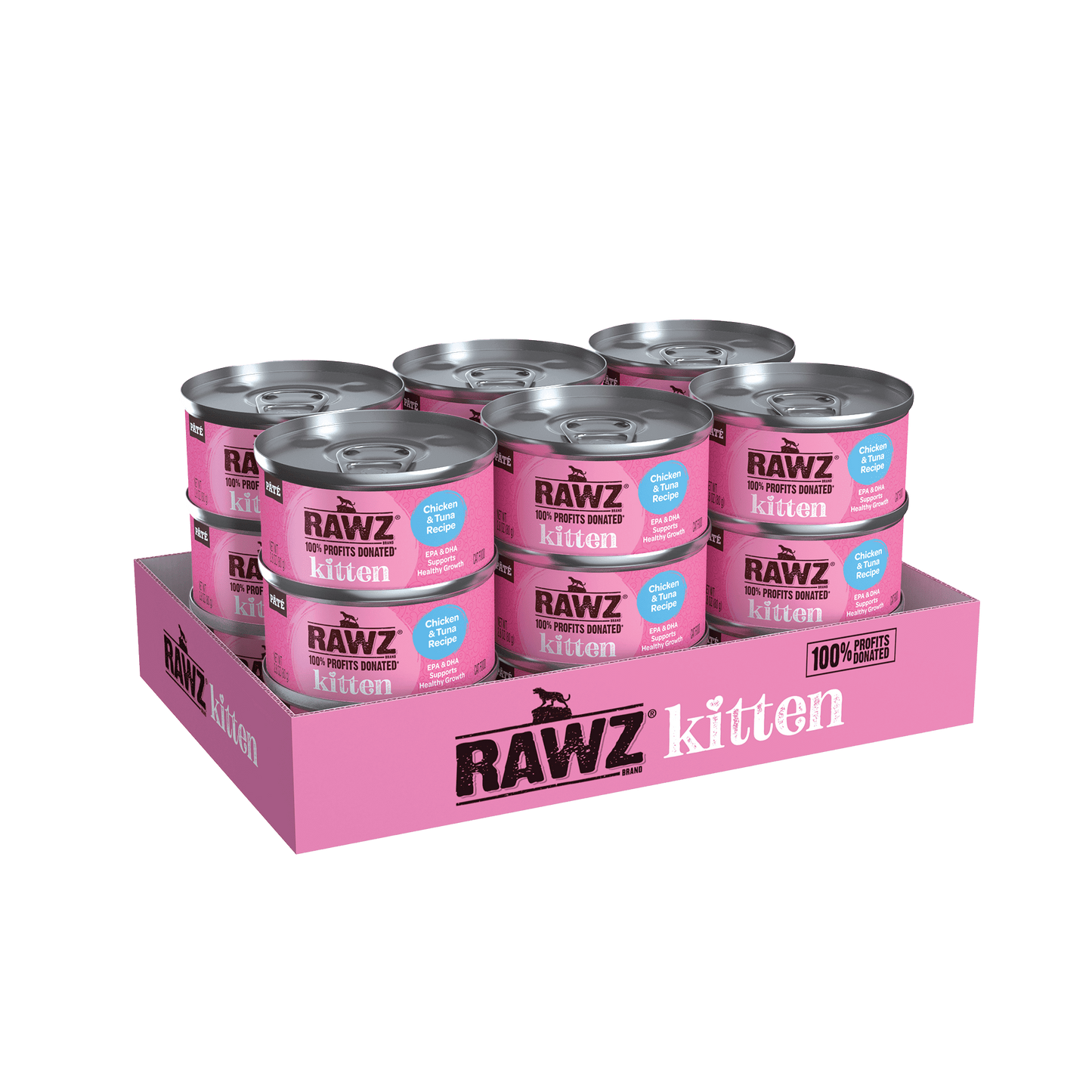 RAWZ Chicken & Tuna Canned Kitten Food