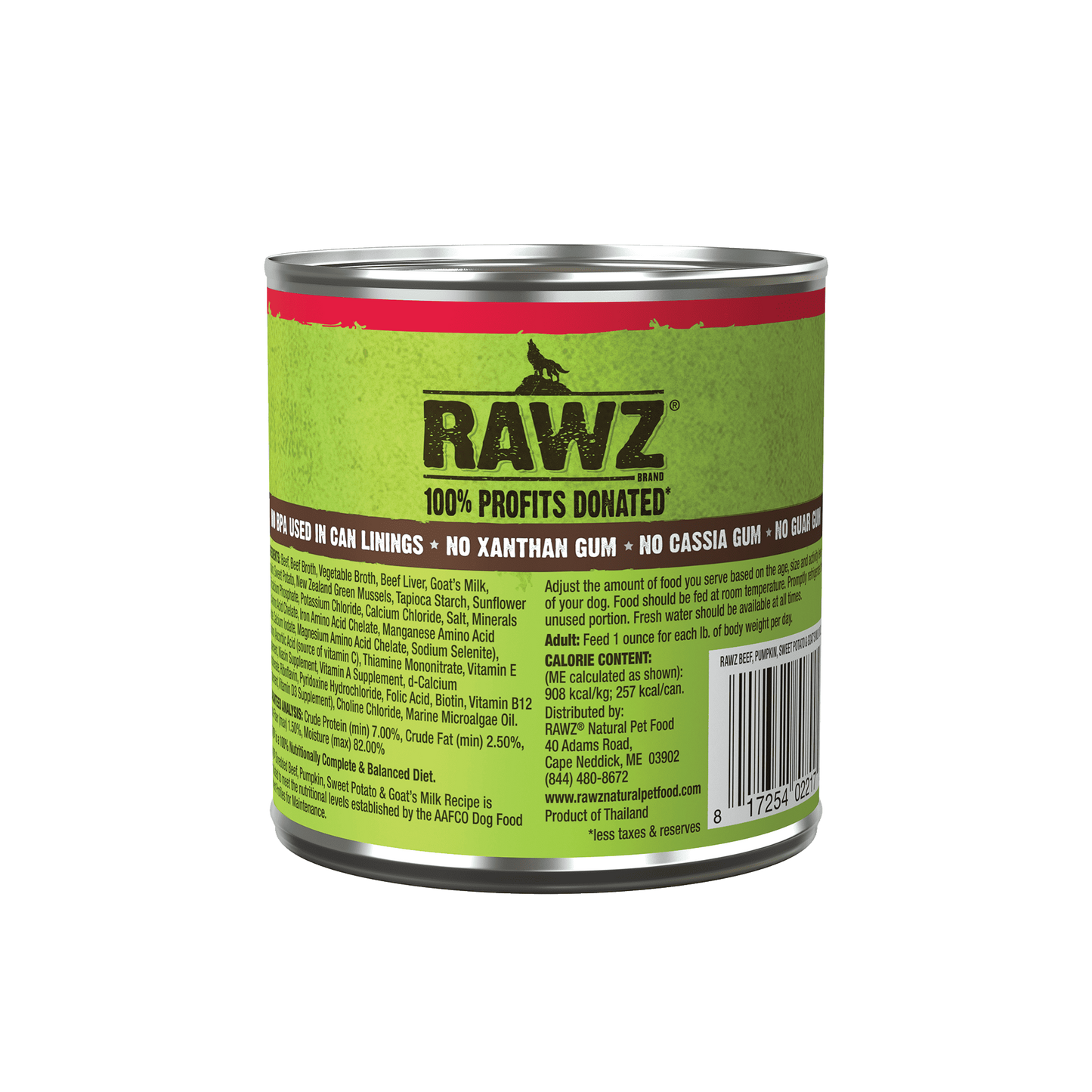 RAWZ Shredded Beef, Pumpkin, Sweet Potato & Goat's Milk Canned Dog Food