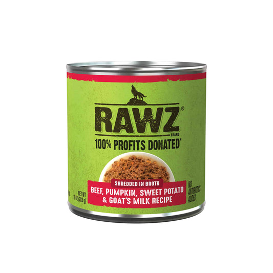 RAWZ Shredded Beef, Pumpkin, Sweet Potato & Goat's Milk Canned Dog Food