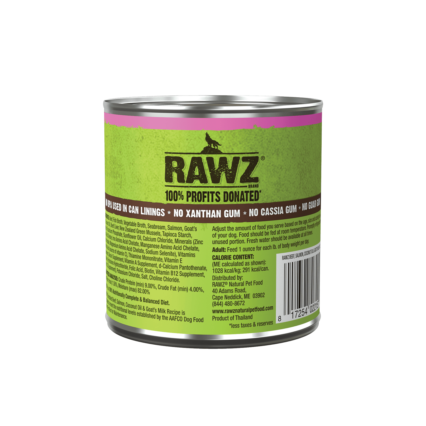 RAWZ Shredded Beef, Salmon & Coconut Oil Canned Dog Food