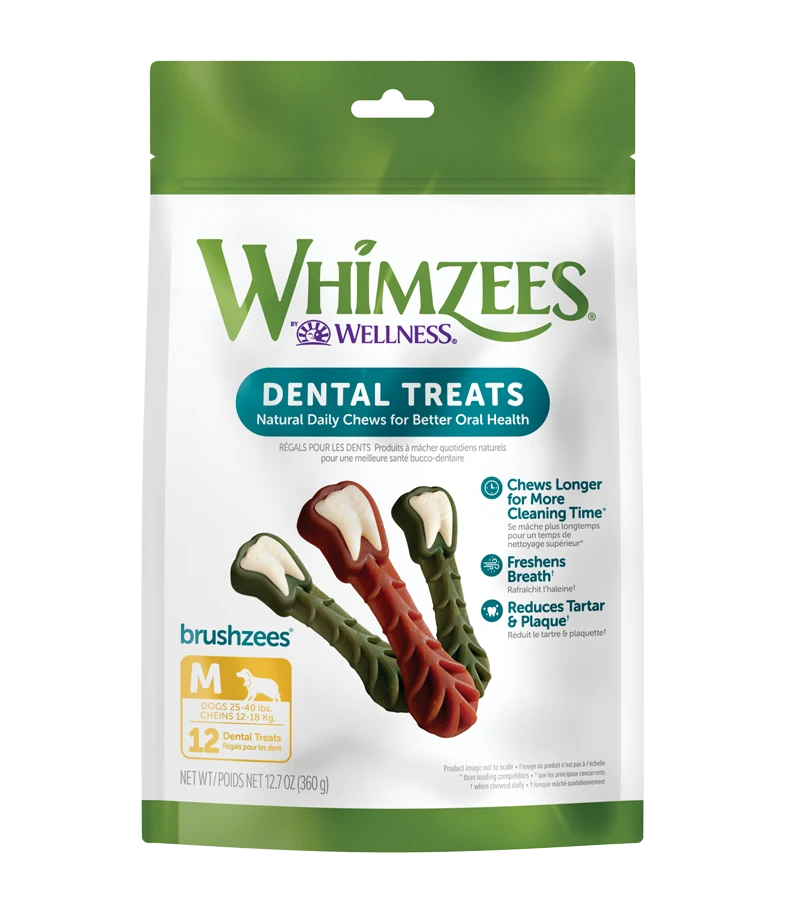 Whimzees Brushzees Dental Dog Chews