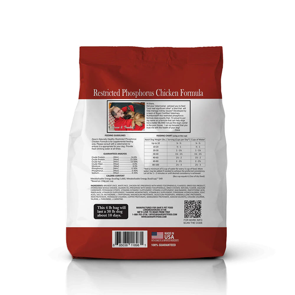 Dave's Pet Food Restricted Phosphorus Chicken Formula Dog Food