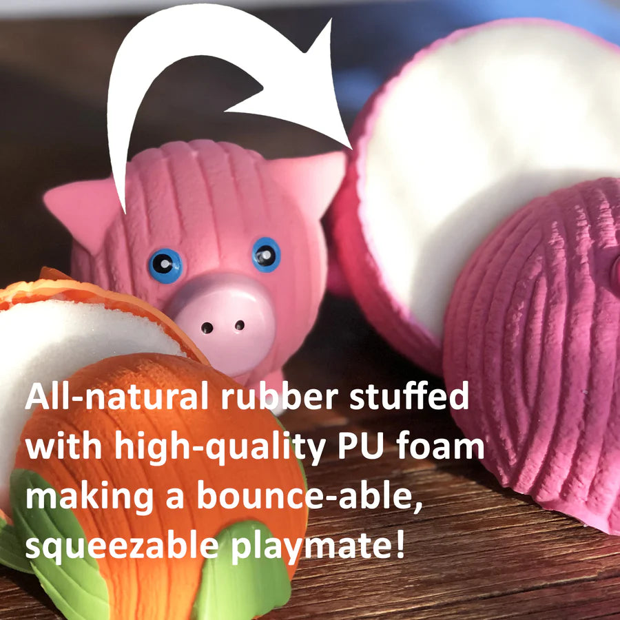 HuggleHounds Hamlet Pig Ruff-Tex Dog Toy