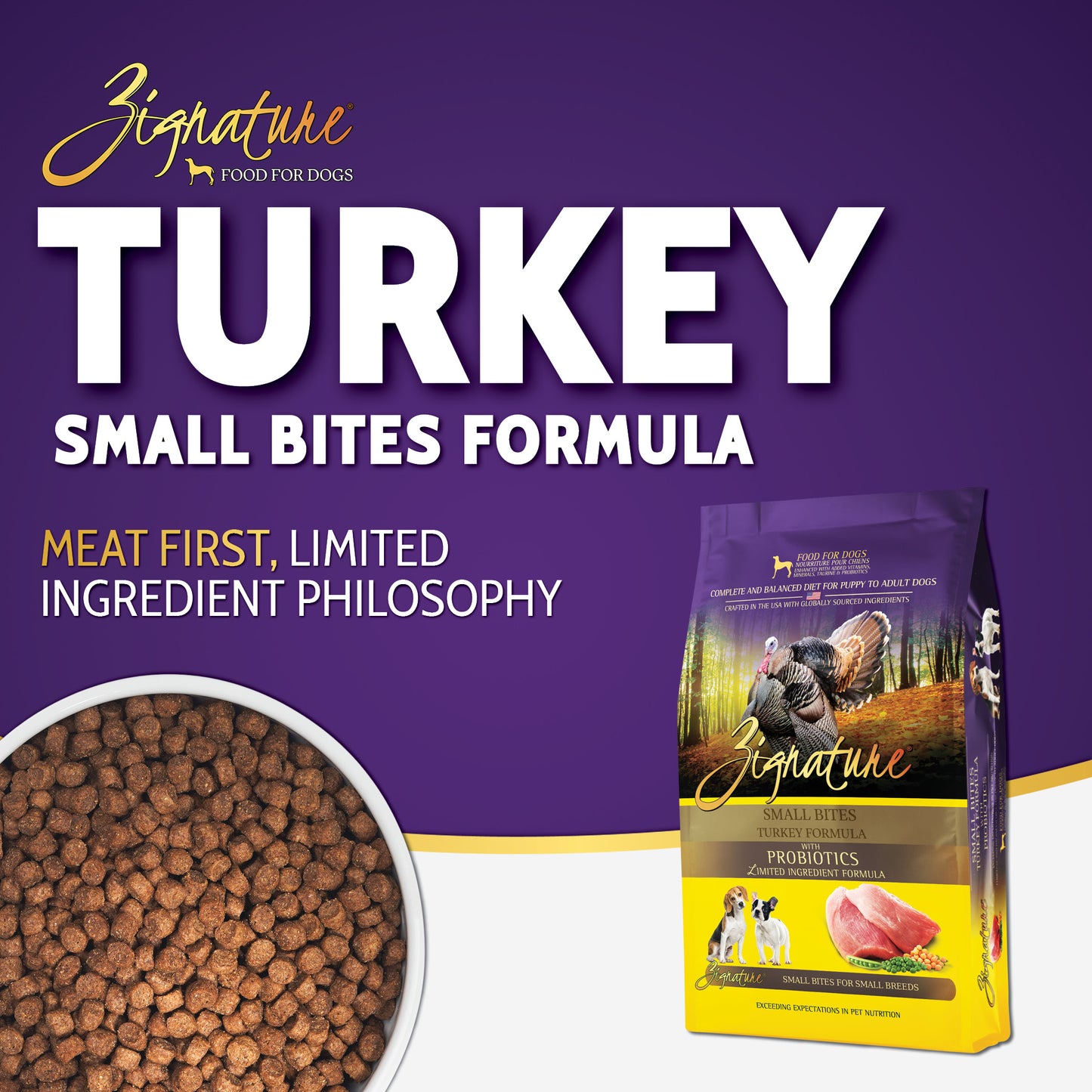 Zignature Turkey Little Bites Formula Dry Dog Food