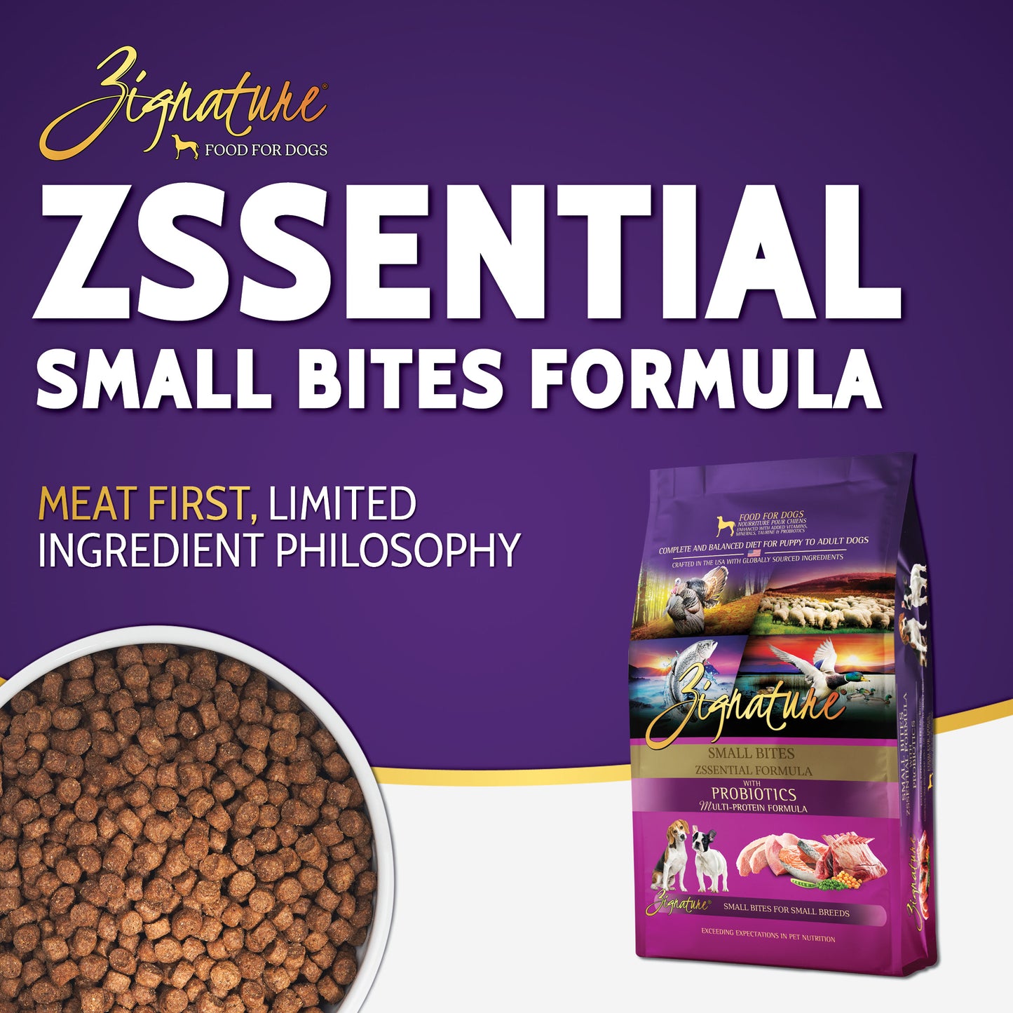 Zignature Zssentials Small Bites Formula Dry Dog Food