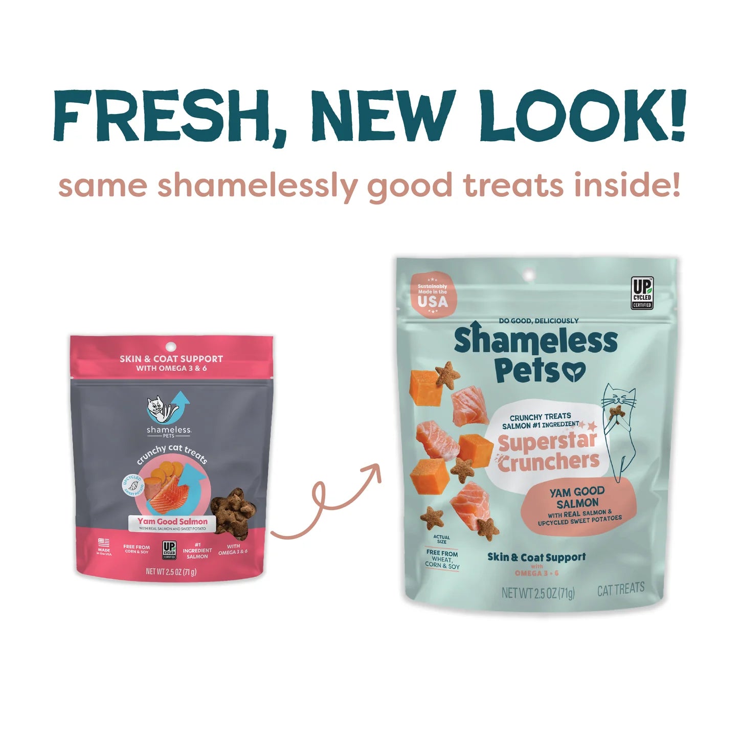 Shameless Pets Yam Good Salmon Crunchy Cat Treats