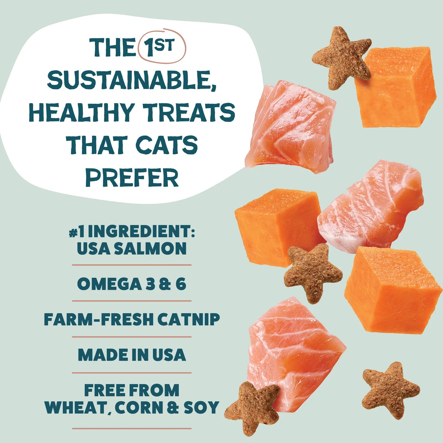 Shameless Pets Yam Good Salmon Crunchy Cat Treats