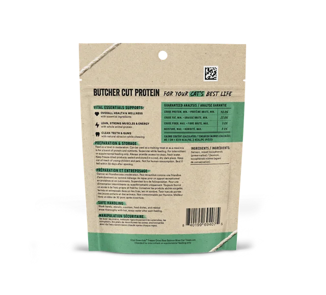 Vital Essentials Freeze-Dried Salmon Bite Cat Treats
