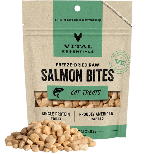 Vital Essentials Freeze-Dried Salmon Bite Cat Treats