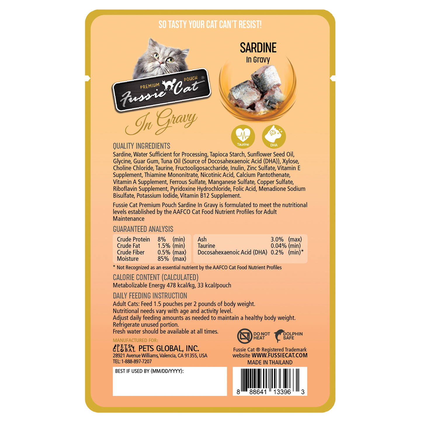 Fussie Cat Sardine in Gravy Wet Cat Food