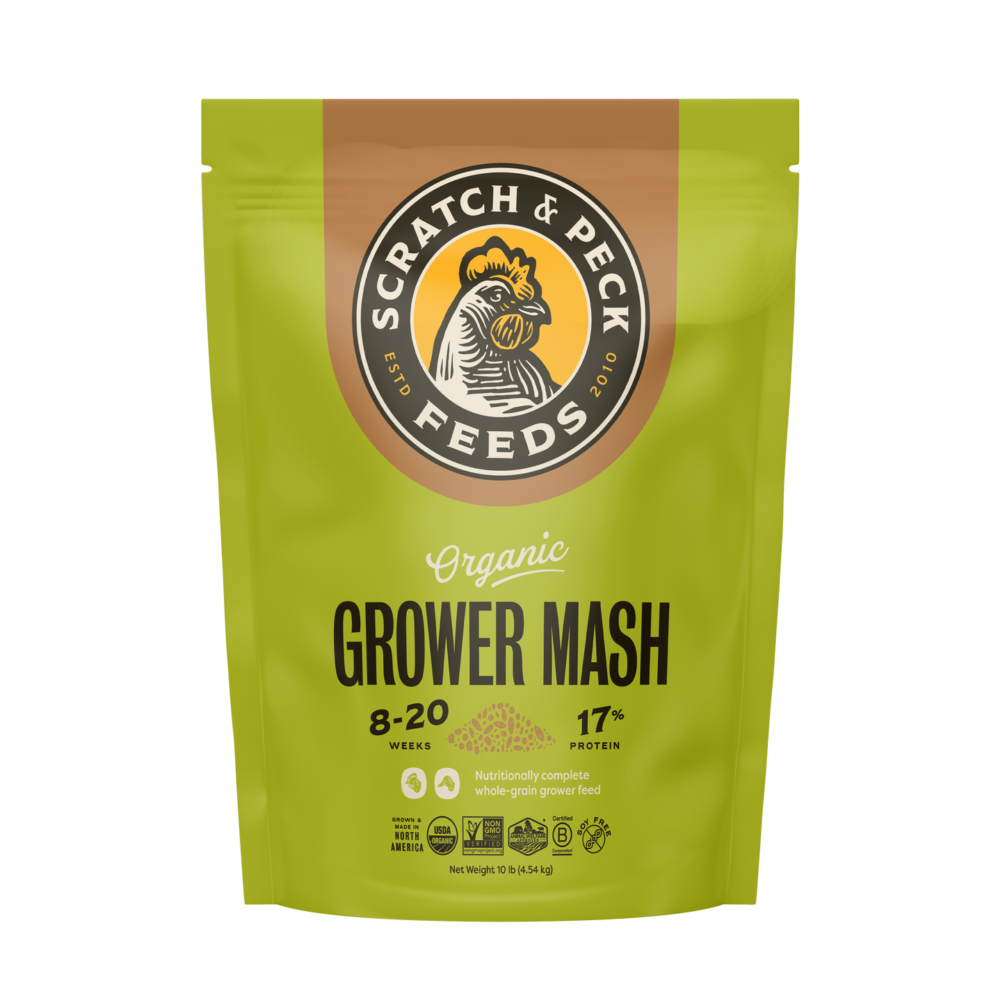 Scratch and Peck Organic Chicken and Duck Feed Grower Mash