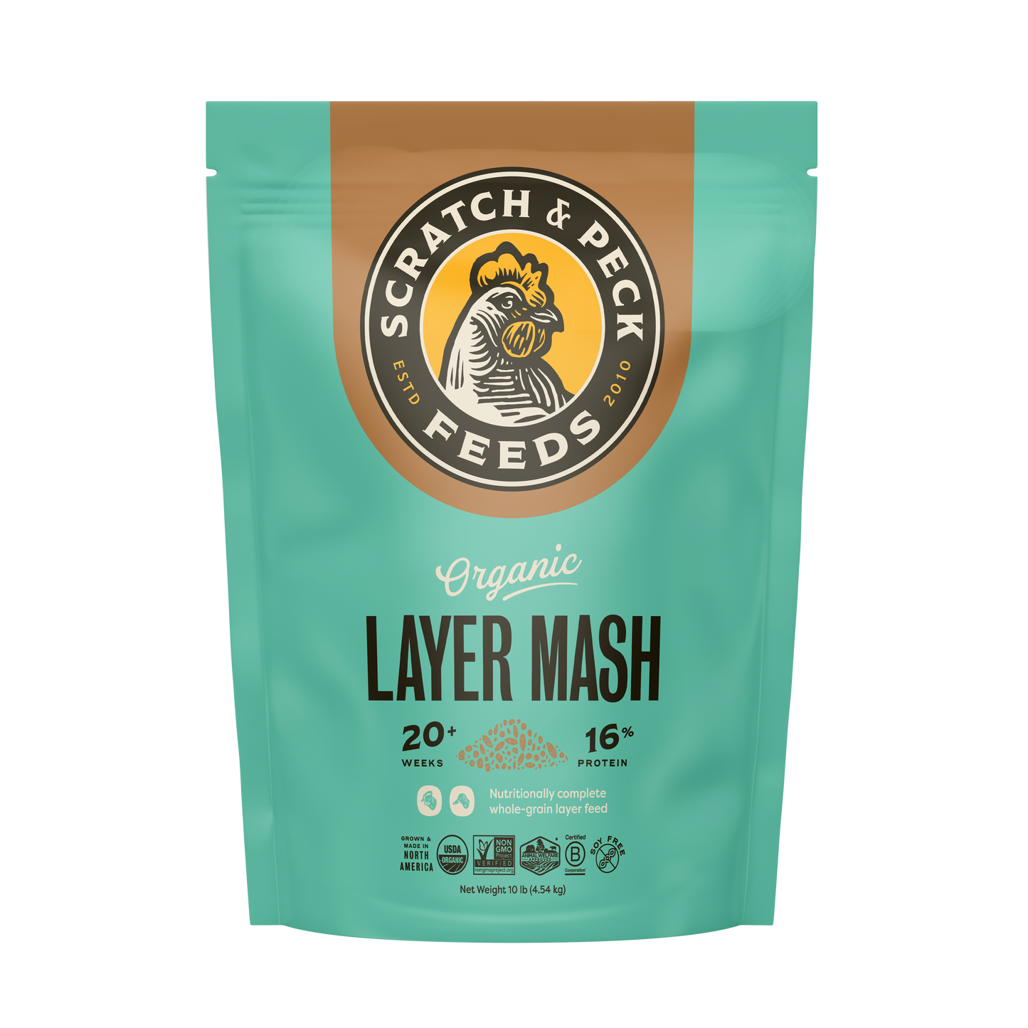 Scratch and Peck Organic Chicken and Duck Feed Layer Mash 16%