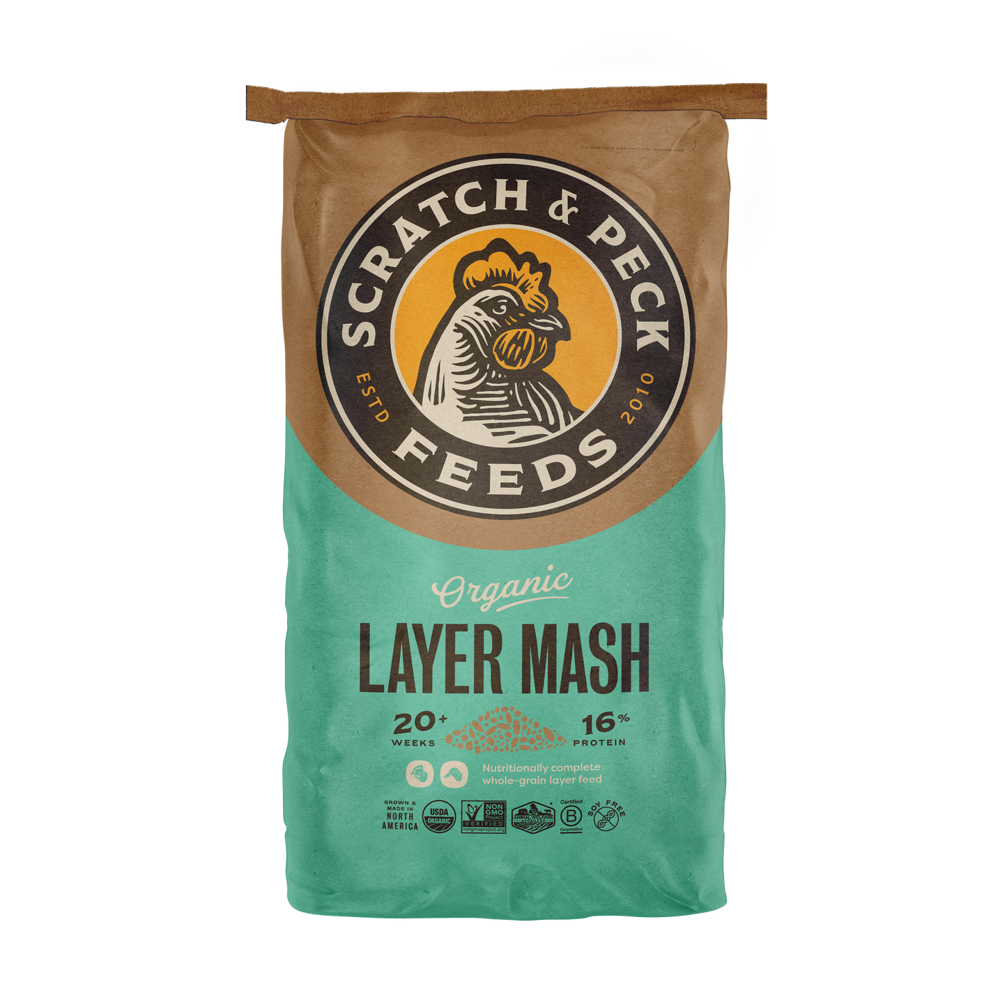 Scratch and Peck Organic Chicken and Duck Feed Layer Mash 16%