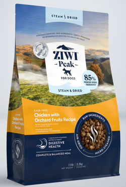 Ziwi Steam Dried Dog Food 1.8lbs Chicken with Orchard Fruit