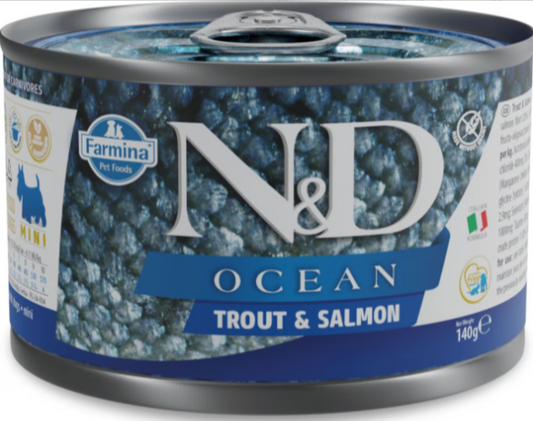 Farmina Natural & Delicious Ocean Trout and Salmon Mini Adult Canned Dog Food