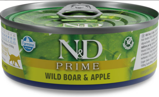 Farmina Natural & Delicious Prime Wild Boar and Apple Adult Canned Cat Food