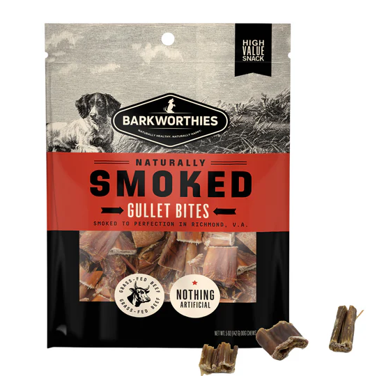 Barkworthies 5 oz. Smoked Gullet Bites For Dogs