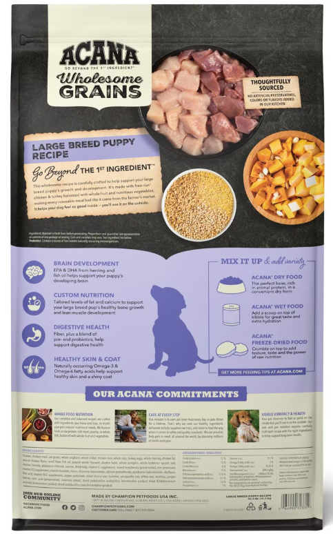 Acana Wholesome Grains Sea & Farm Recipe Dry Puppy Food