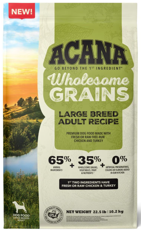 Acana Wholesome Grains Large Breed Adult Dry Dog Food