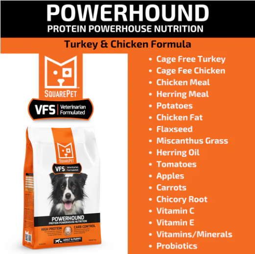 VFS® POWERHOUND™ Turkey & Chicken Dry Dog Food