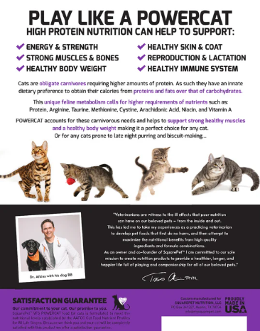SquarePet VFS Powercat Turkey and Chicken Dry Cat Food