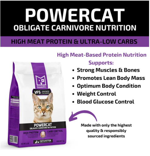 SquarePet VFS Powercat Turkey and Chicken Dry Cat Food