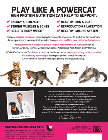 SquarePet VFS Powercat Herring and Salmon Dry Cat Food
