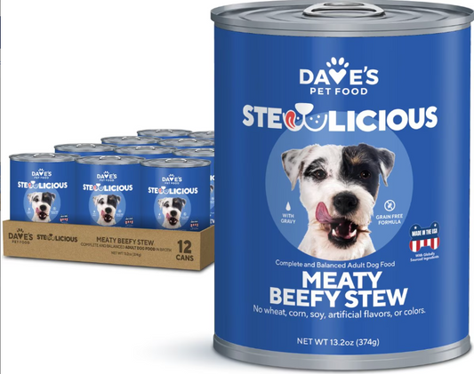 Dave's Stewlicious Meaty Beef Stew Canned Dog Food