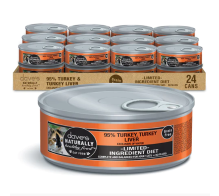 Dave's Pet Food Naturally Healthy 95% Turkey & Turkey Liver Pate