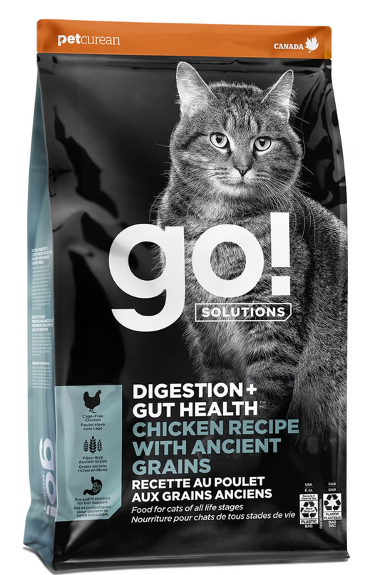 Go! Solutions Digestion + Gut Health Chicken Recipe With Ancient Grains Dry Cat Food
