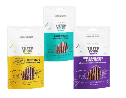Tilted Barn Treat Variety Pack No Garlic Beef, Lamb, and Saskatoon Berry Dog Treats