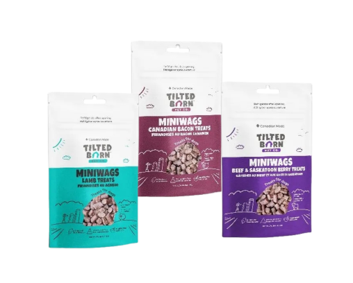Tilted Barn Miniwags Treat Variety Pack Bacon, Lamb, And Saskatoon Berry Dog Treats