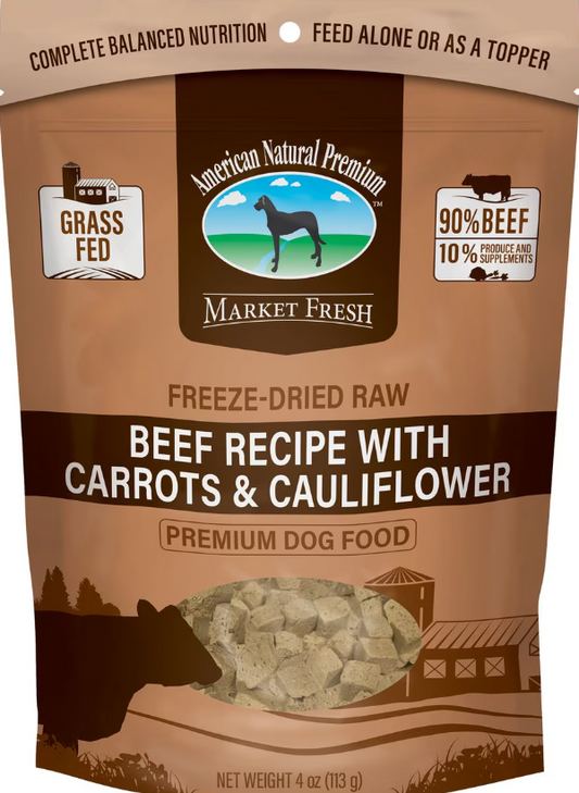 American Natural Premium Market Fresh Freeze-Dried Beef with Carrots and Cauliflower Dog Treats