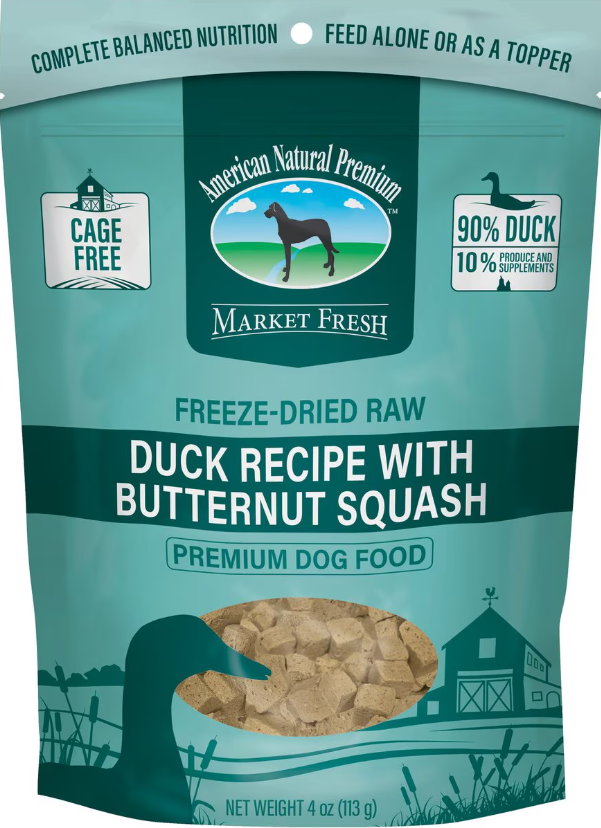American Natural Premium Market Fresh Freeze-Dried Duck with Butternut Squash Dog Treats