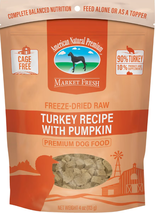 American Natural Premium Market Fresh Freeze-Dried Turkey with Pumpkin Dog Treats