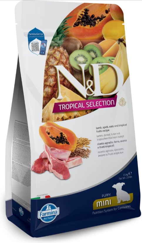 Farmina Natural & Delicious Tropical Selection Lamb Dry Mini Puppy Food